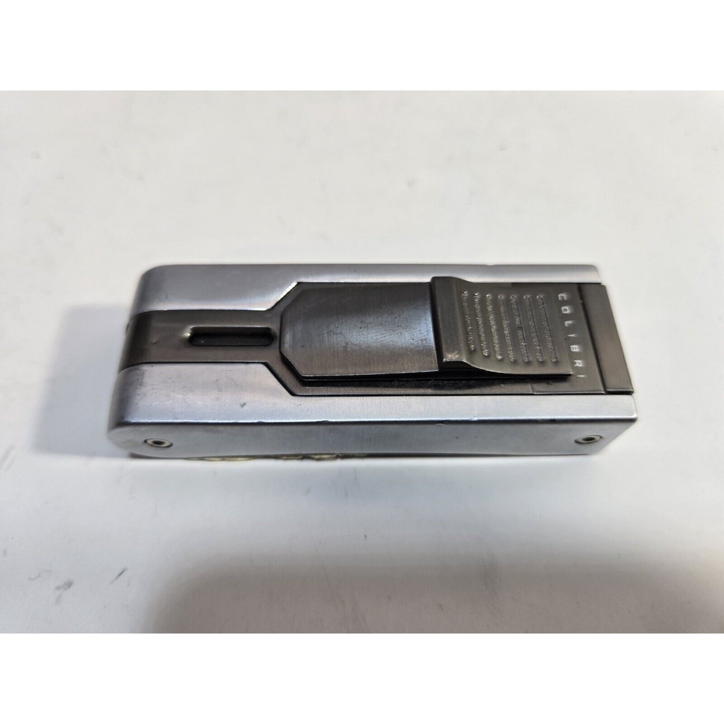 WORKING COLIBRI Dual Flame TORCH Silver, Gray Tone LIGHTER 6918-20/36