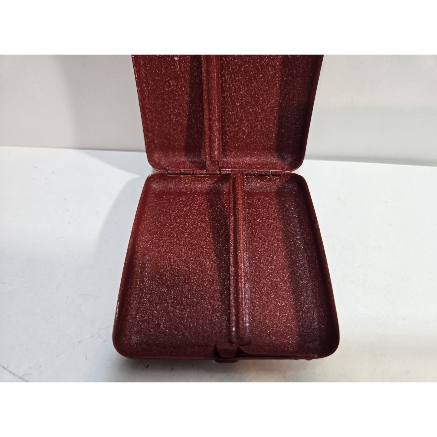 NOS VINTAGE Working Red Cigarette Case, Original Box 3 1/2 x 3" 7839/24