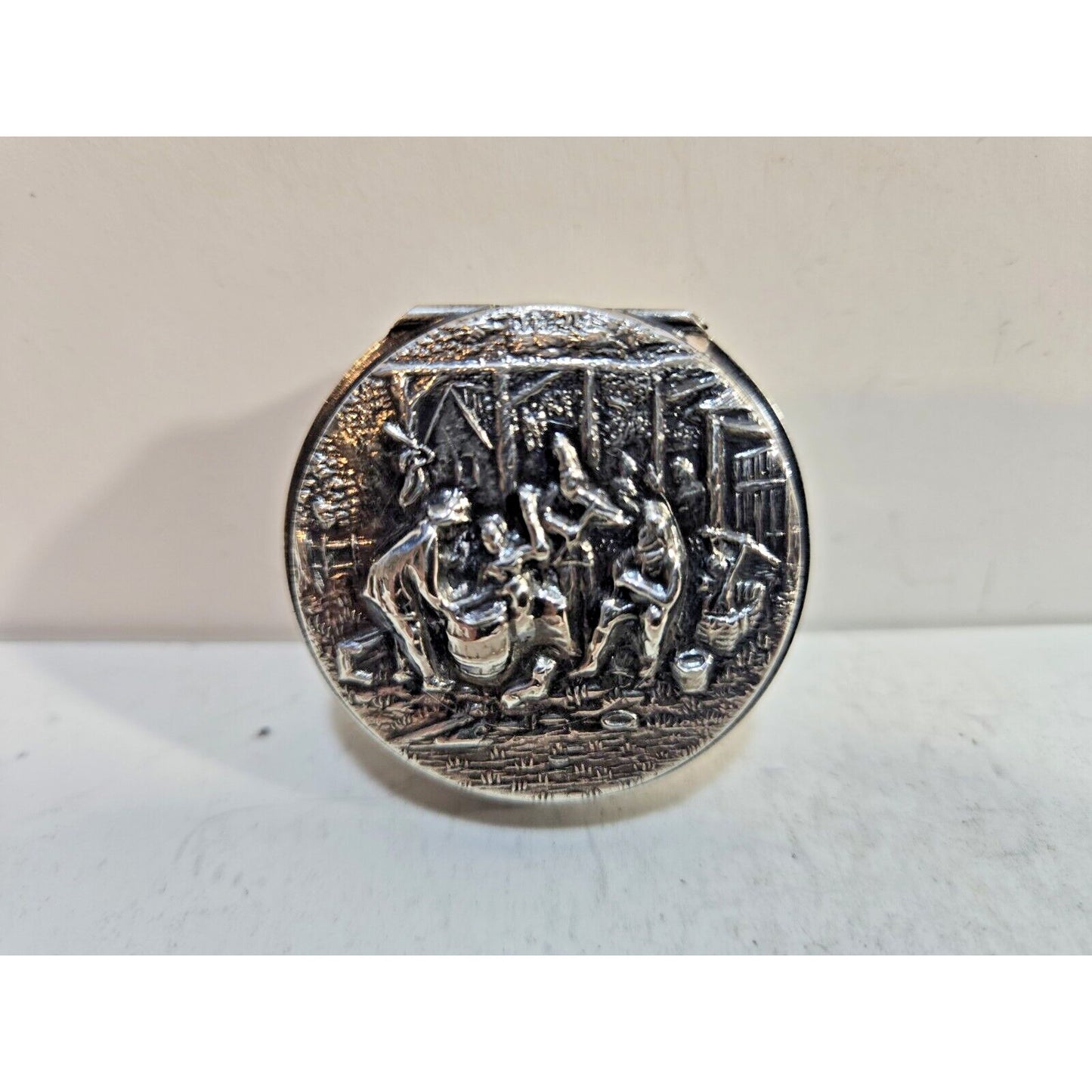 DANISH SILVER PILL BOX PILLBOX by Hans Jensen Denmark c1960s 7313/3