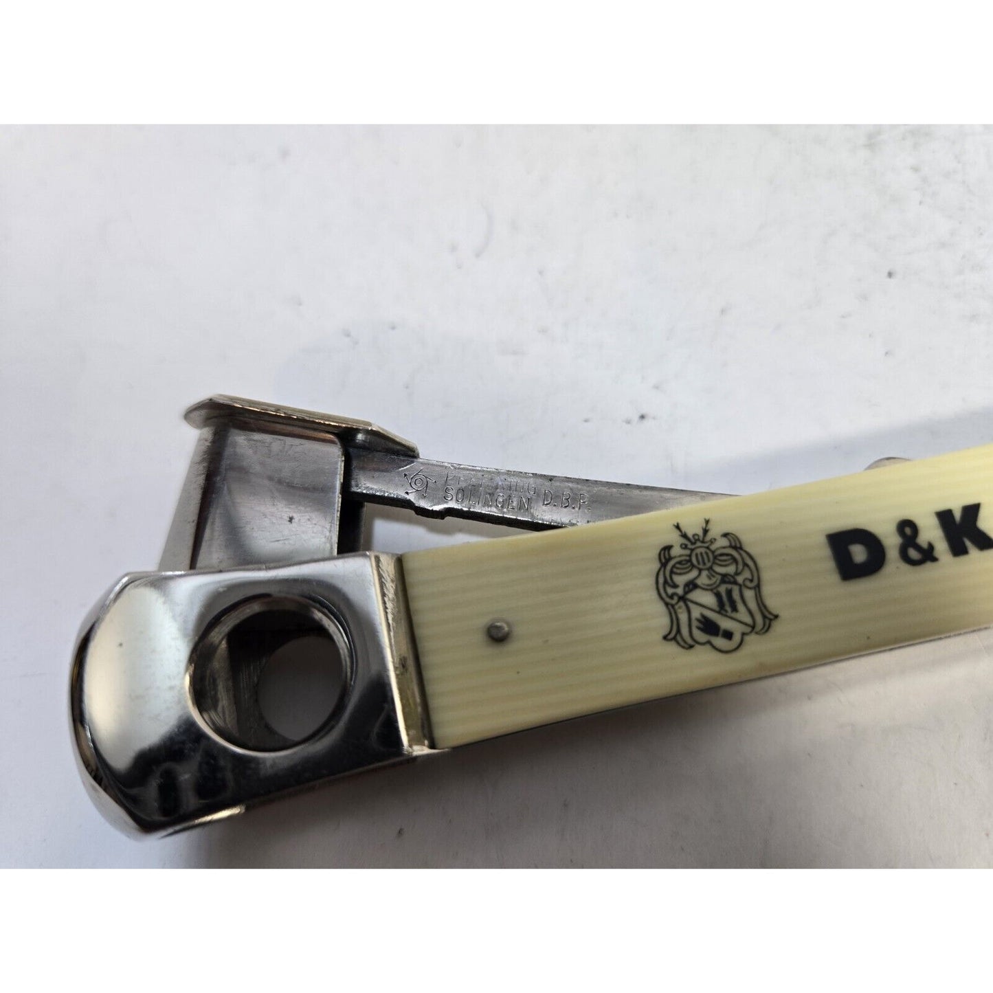 Vintage Cigar Cutter Solingen Germany D & K ZAGARREN 7112/6