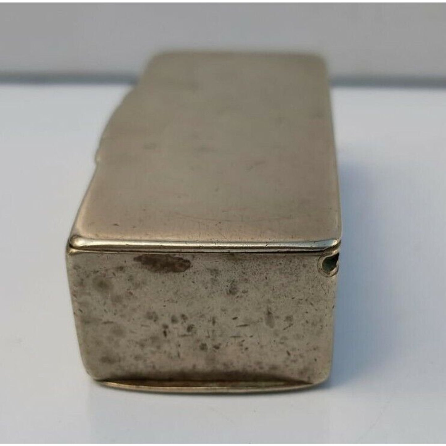 Vintage Silver 3 Compartments Snuff, Tabaco Stamp Safe, CASE, Vesta / Holder