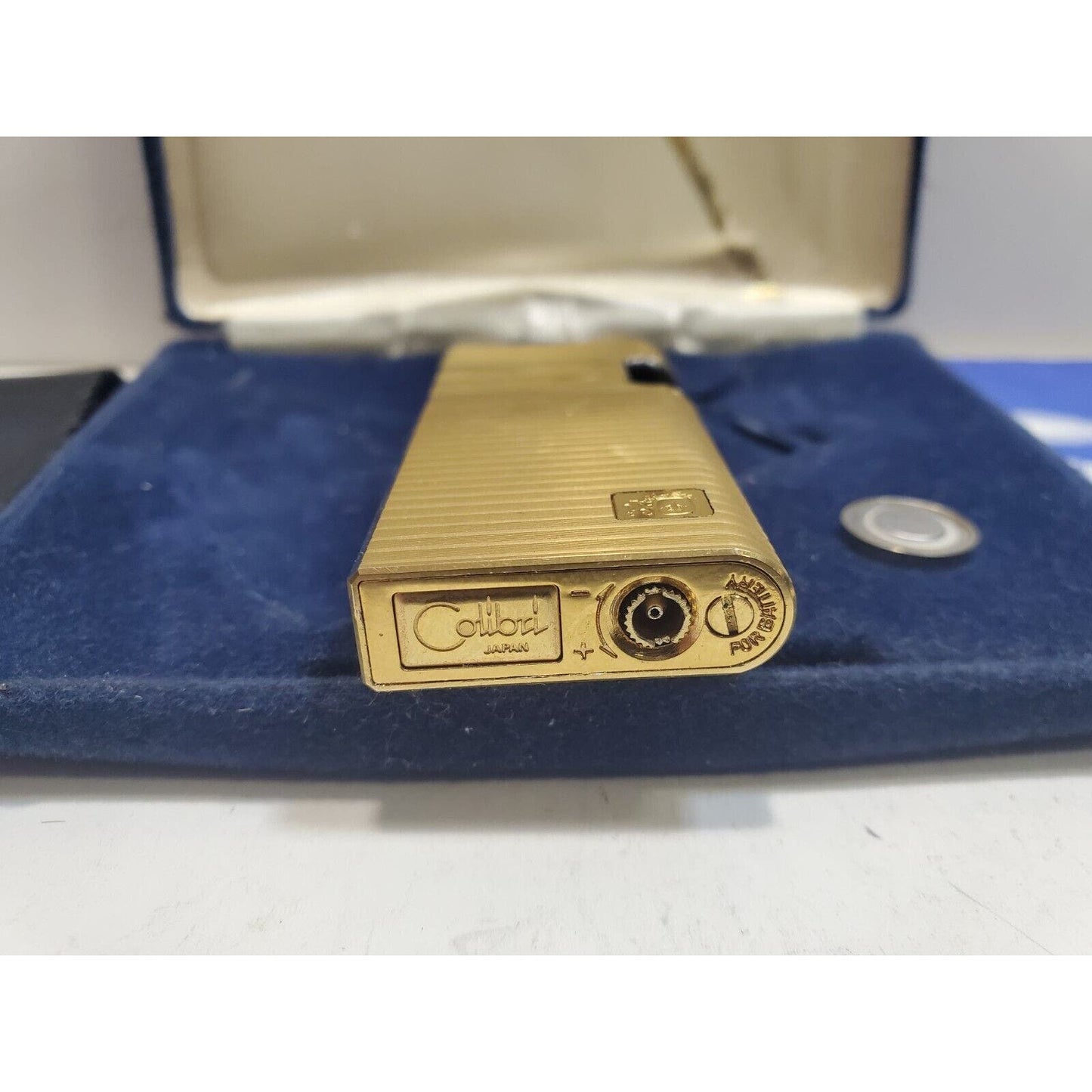 Vintage Colibri Beam Sensor Gold Tone Lighter, Original Box 6489/24
