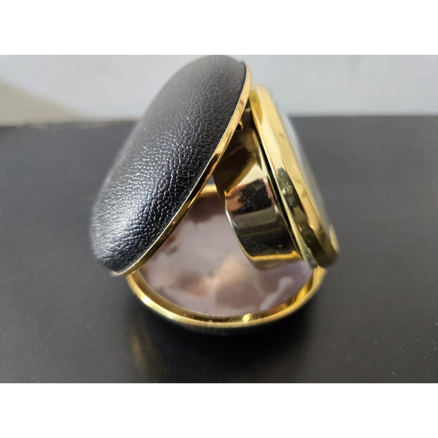 Working Vintage Linden Travel Alarm Clock. RARE CLAMSHELL