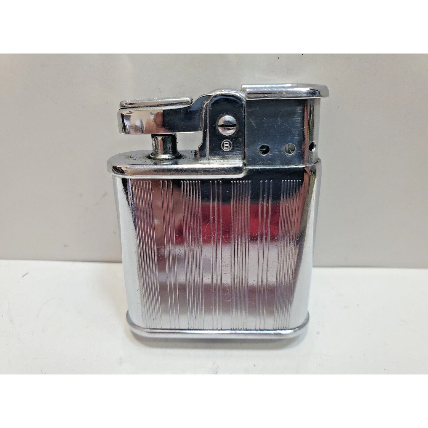 NOS Vintage Working Ronson Whirlwind Silver Tone Lighter Unlit 6758/26