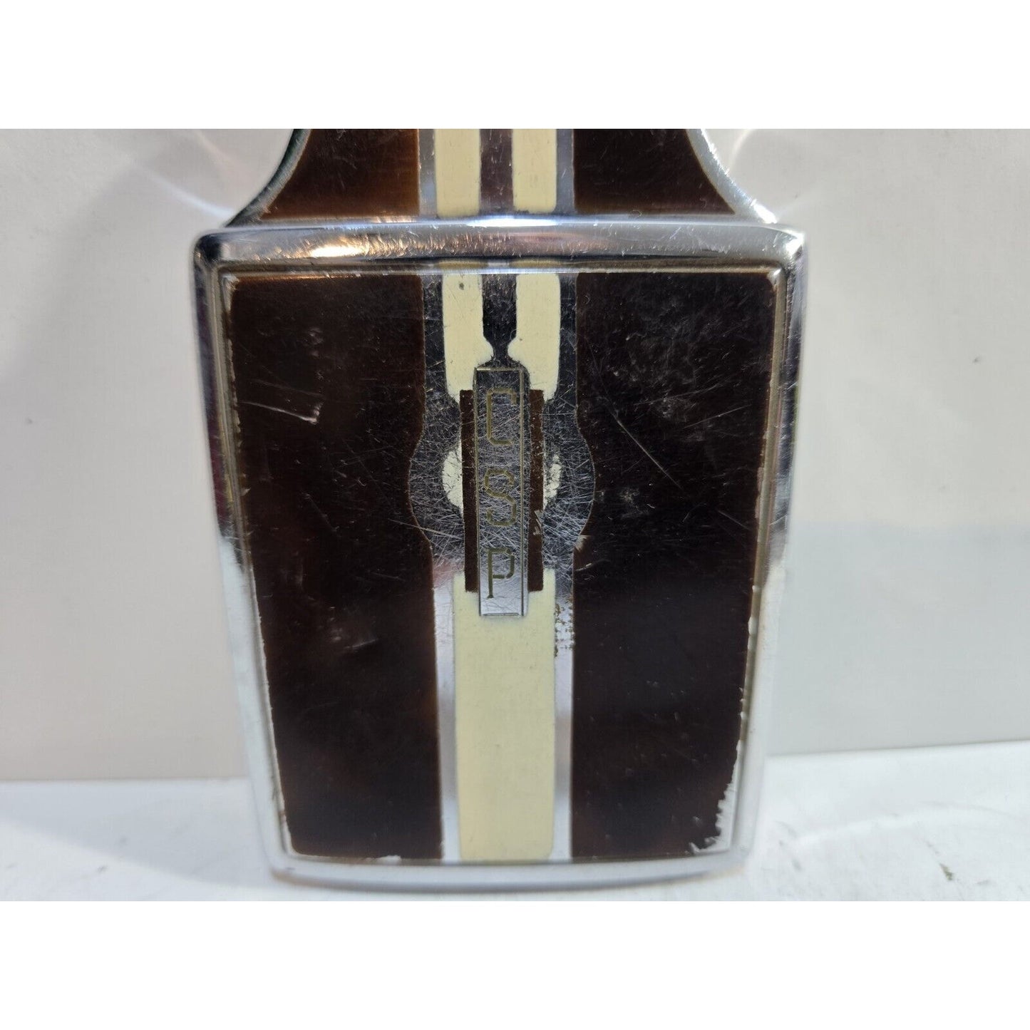 Working Ronson Mastercase Enamel, Silver Tone Cigarette Case Lighter 7161/14