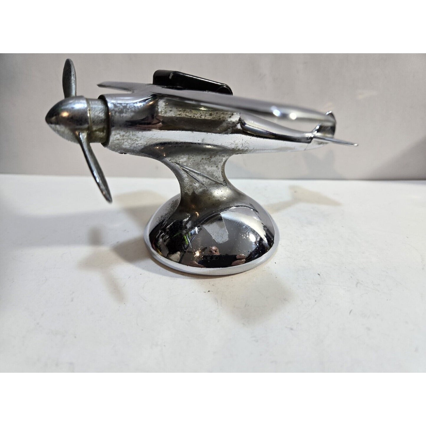 Vintage Working Hamilton Fighter Plane Aircraft Chrome Table Lighter 7080/40