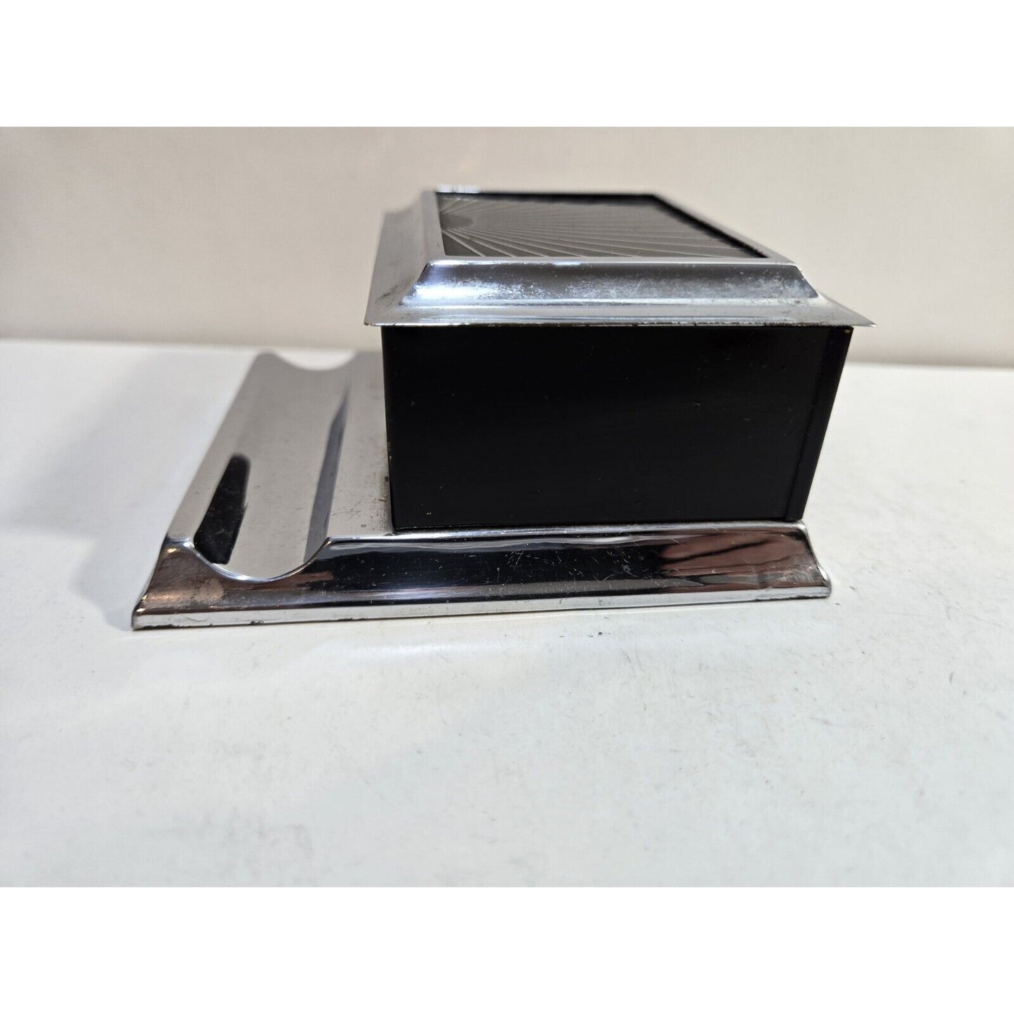 Vintage Art Deco Enamel & Silver Tone Cigarette Dispenser Box, Case 7265/40