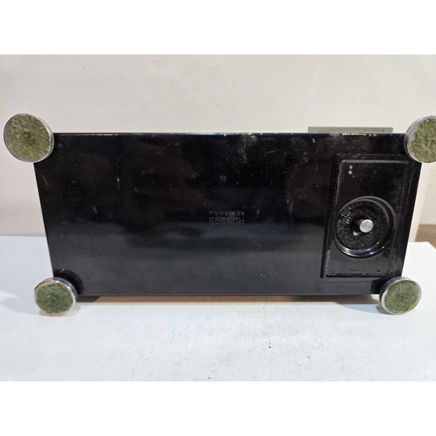 Vintage Working Ronson Chrome Black Enamel Touch Tip Lighter & Cigarette Box