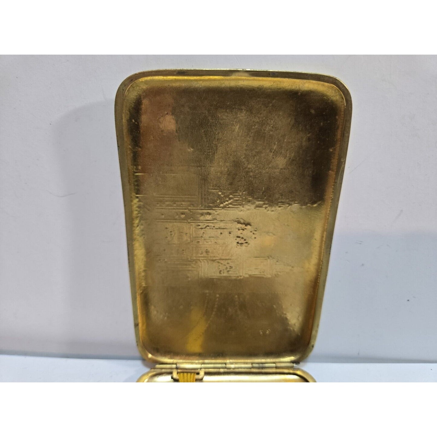 Antique Toledo Gold 24k Damascene SANTIAGO COMPOSTELA Cigarette Case 7696/2