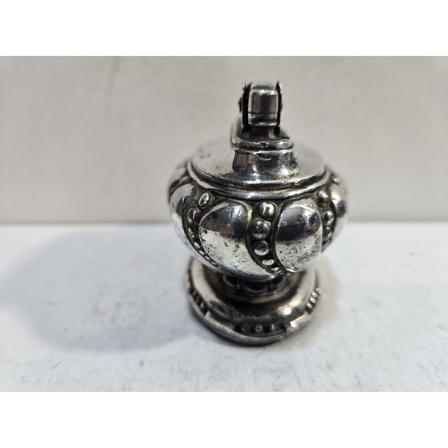 VINTAGE WORKING Ronson CROWN Silver Table Lighter 7712/13