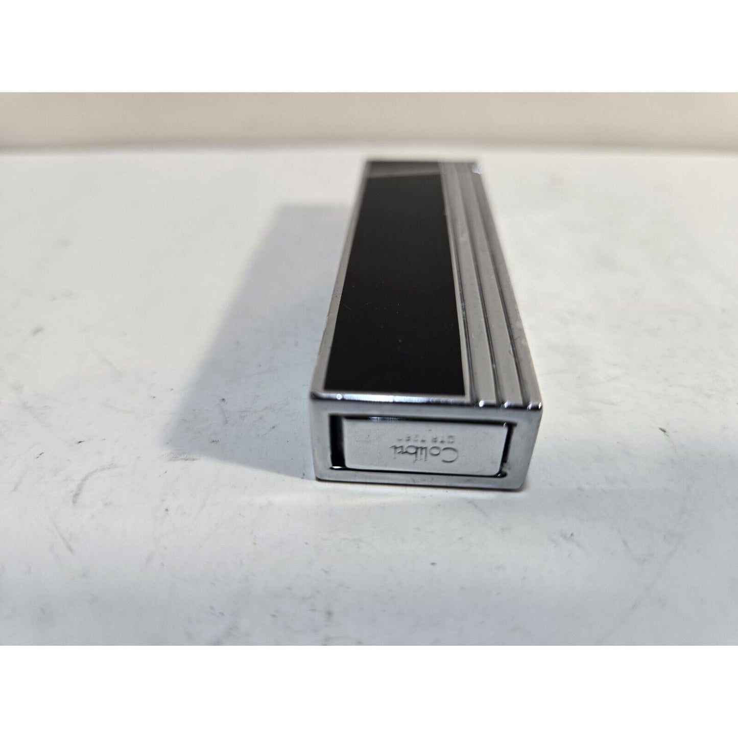 WORKING COLIBRI TORCH Silver & Black Enamel LIGHTER 697436