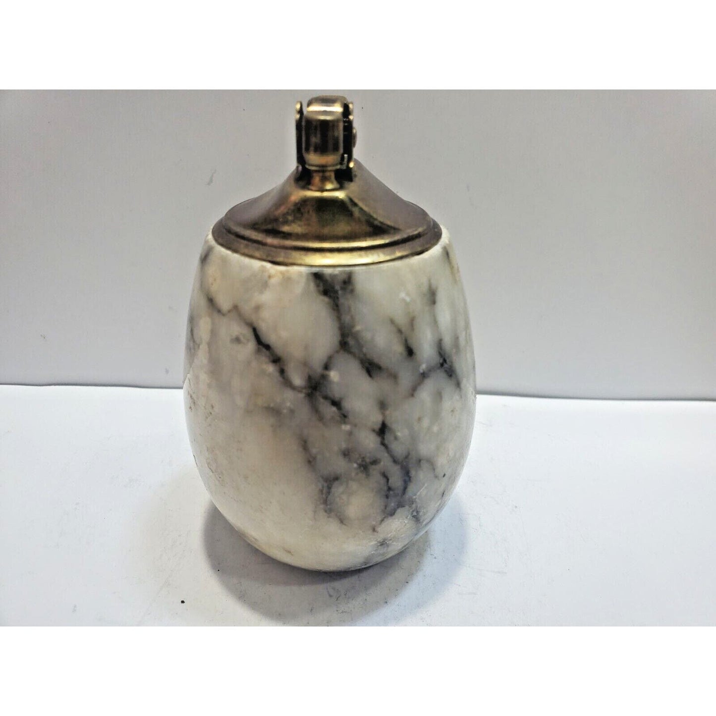 VINTAGE WORKING Brass & MARBLE TABLE LIGHTER 6627/40