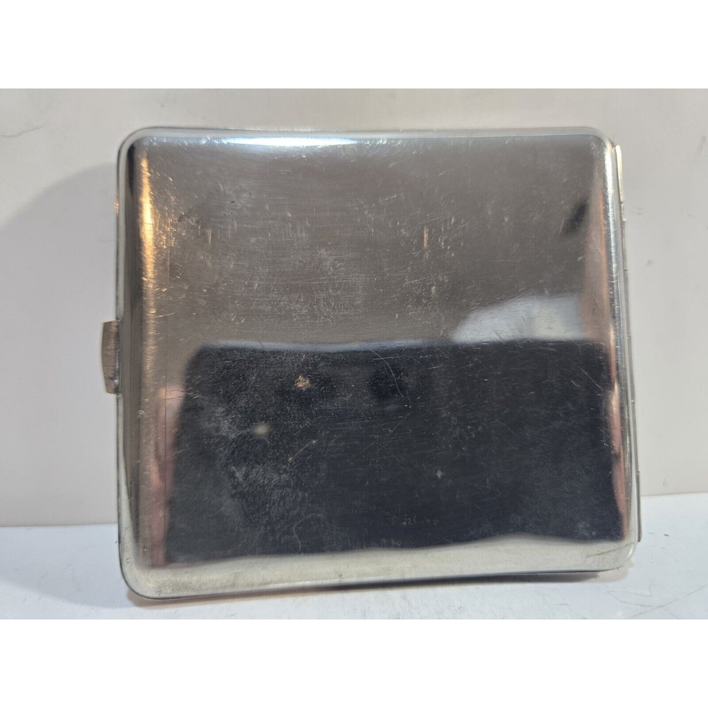 Vintage Mt Fuji Japan Etched Mountain Scene Silver Cigarette Case 7672/2