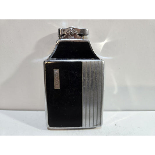 Working Ronson Mastercase Enamel, Silver Tone Cigarette Case Lighter 7168/14