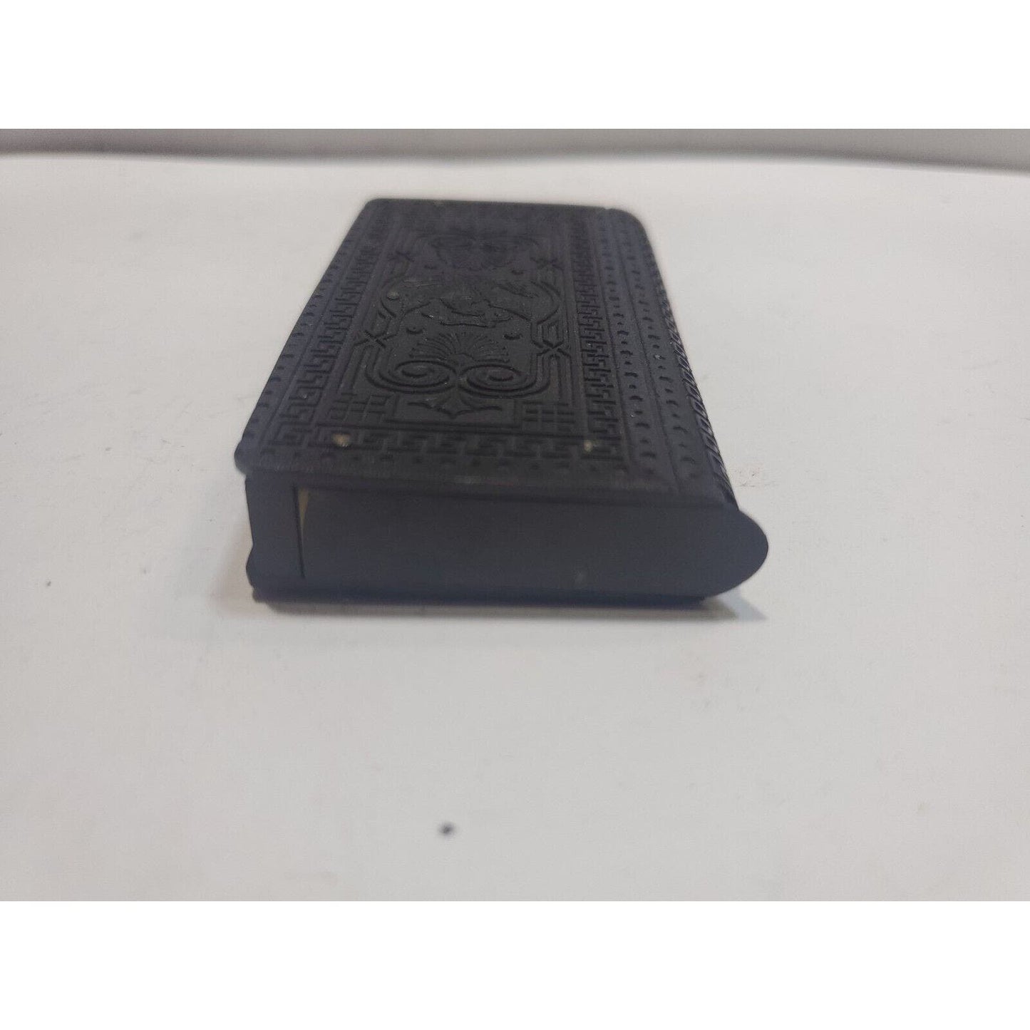 Vintage Black Plastic Match Safe / CASE / Vesta / Holder 6368/31