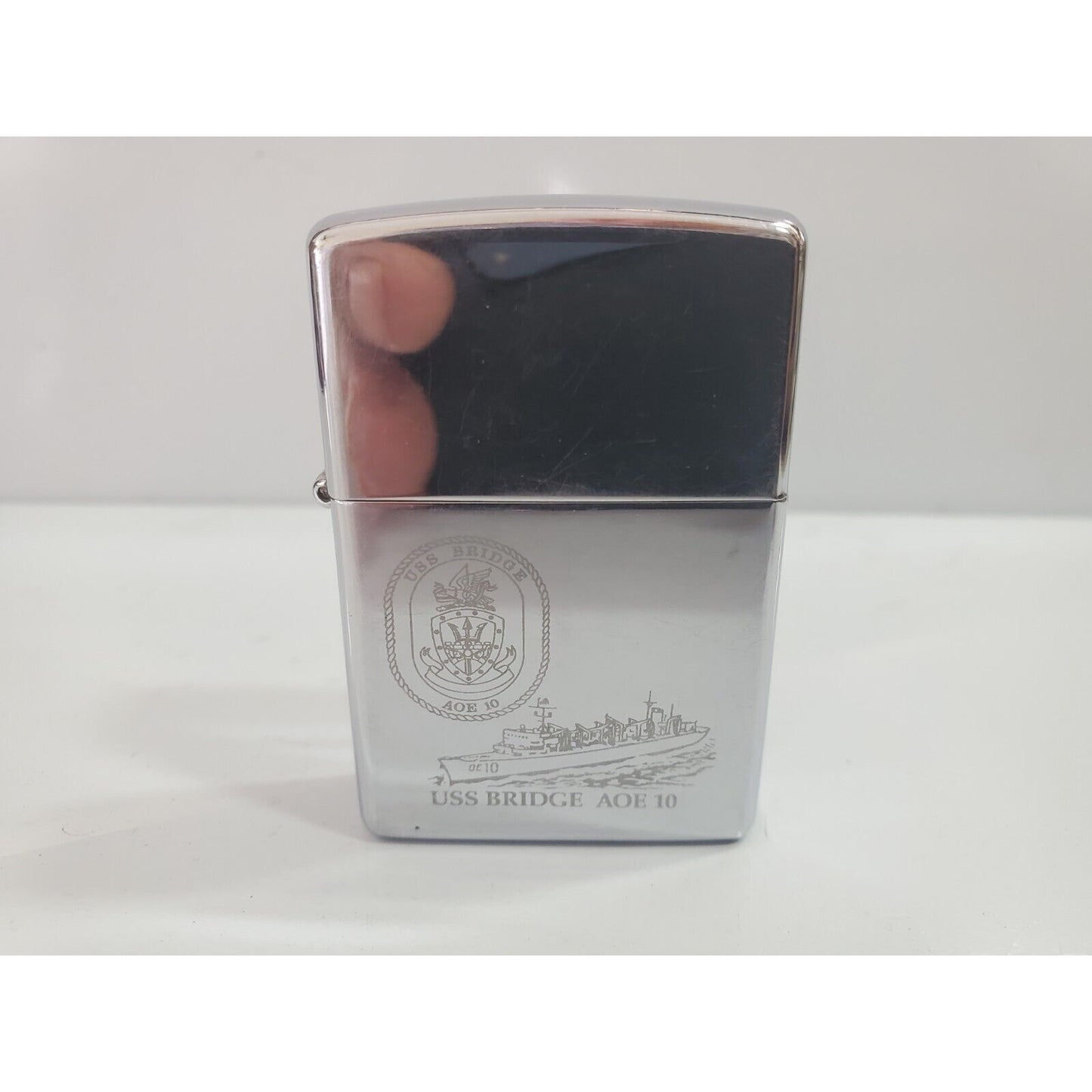 Vintage Zippo USS BRIDGE AOE-10 / US NAVY Ship. 3608/33