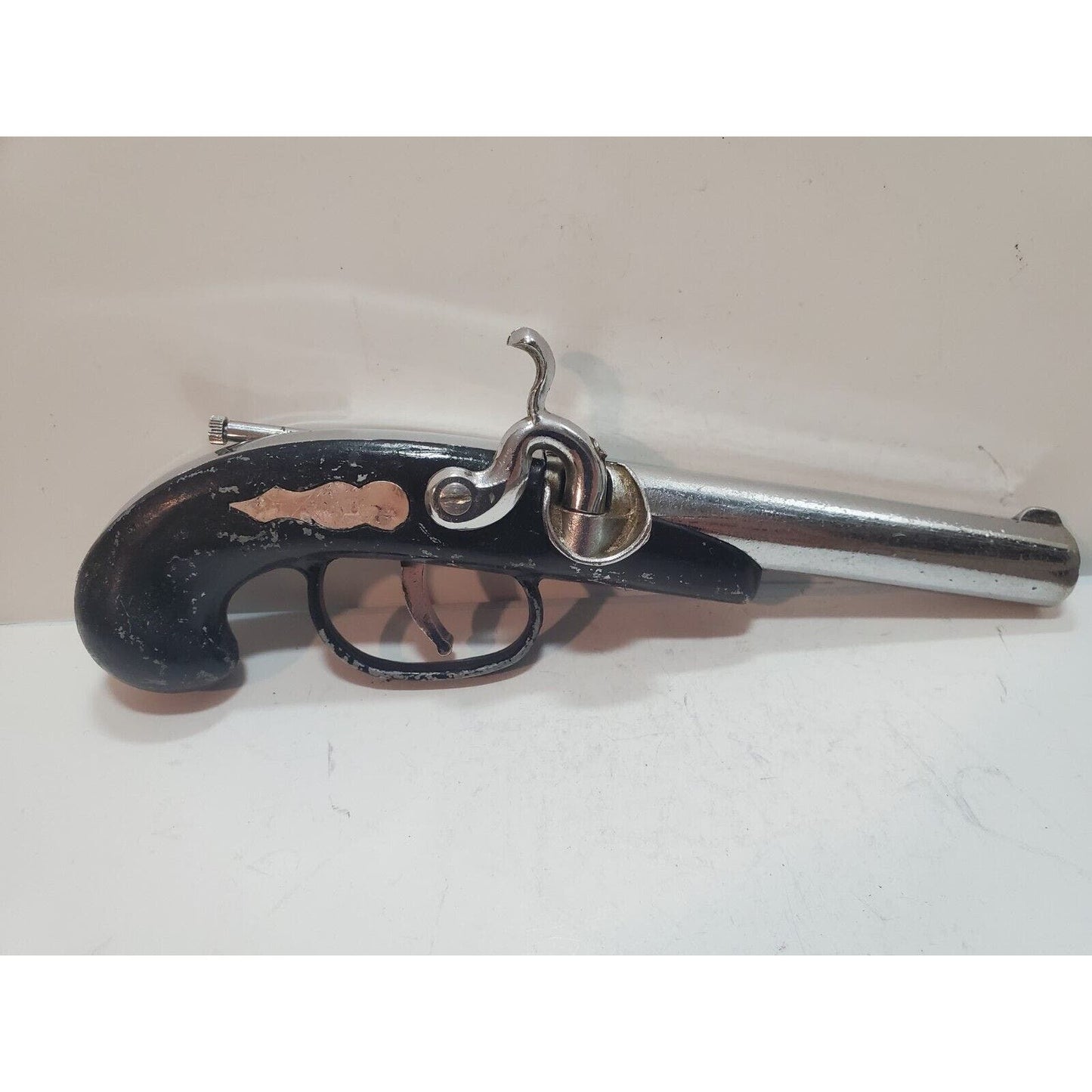 Flintlock Gun Dueling Pistol Table Cigarette Lighter Tobacciana Vintage 6281/28