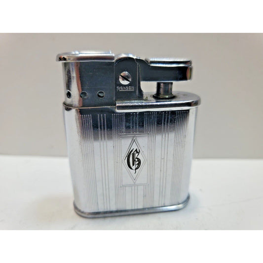 NOS Vintage Working Ronson Whirlwind Silver Tone Lighter Unlit 6758/26