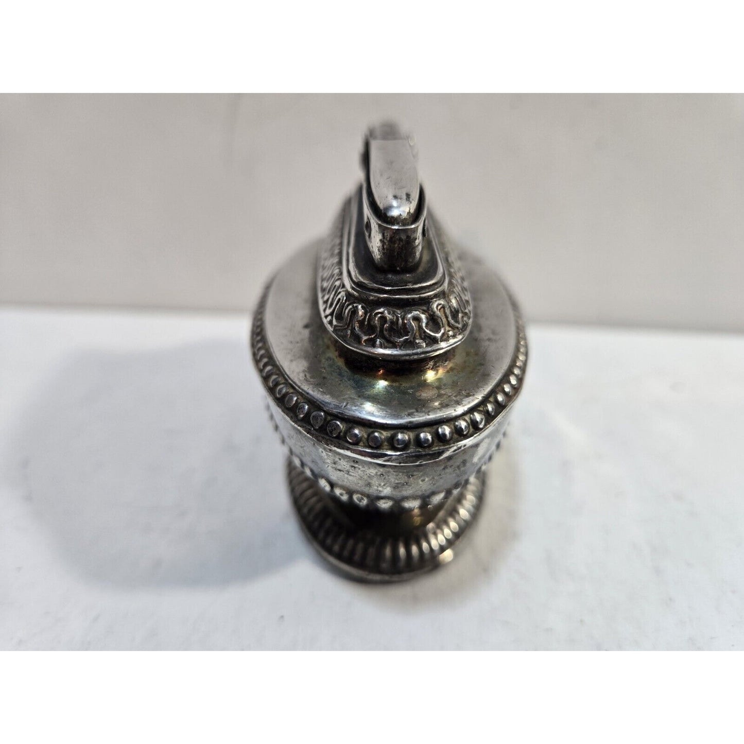 VINTAGE WORKING Ronson Queen Anne Silver Table Lighter 7711/13