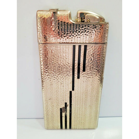 VINTAGE Evans Working Cigarette Case CLIPPER Lighter Silver, Enamel 366/16