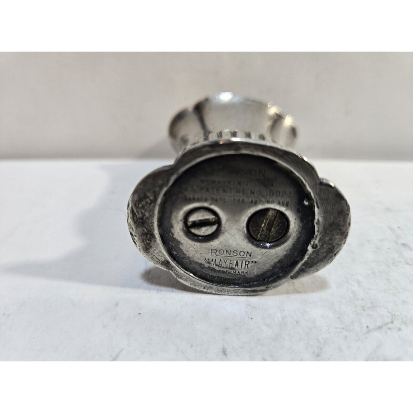 Working Vintage Silver Plated Ronson Mayfair Table Lighter 7653/13