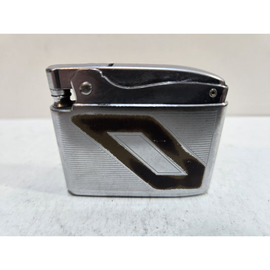 Vintage Working Ronson ADONIS Enamel, Silver Tone Lighter 7436/26