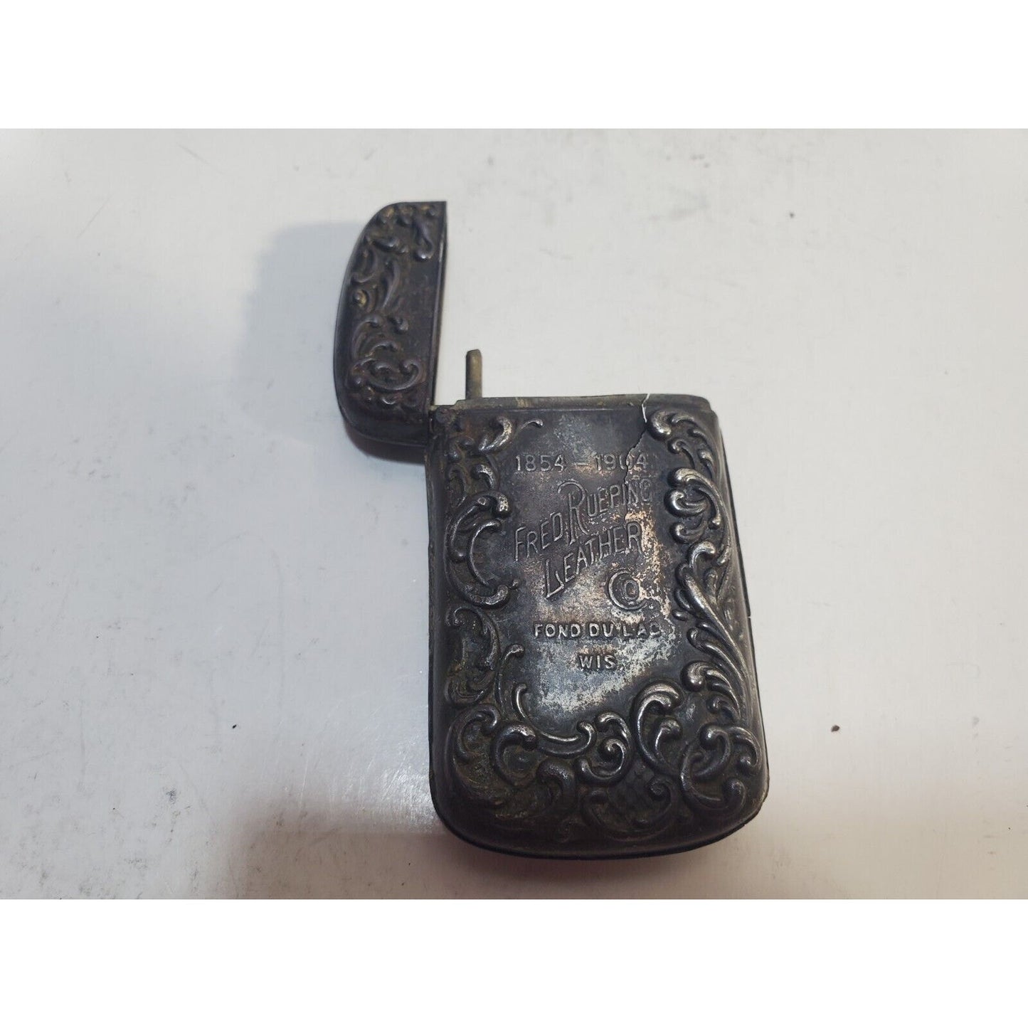 Vintage Winnebago 1904 Ornate Silver Match Safe CASE Vesta Holder 6790/31