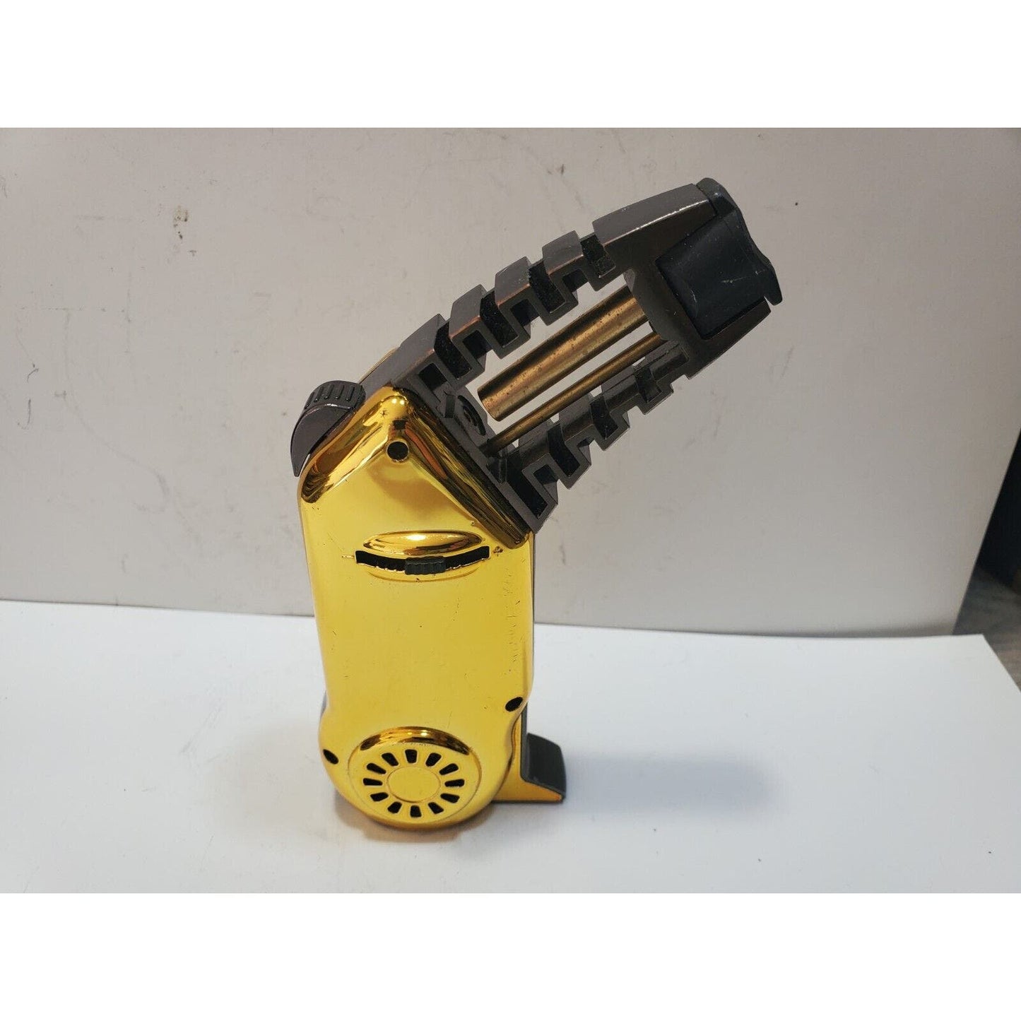 Working Vintage Ignitus Magnum Torch Lighter Gold Tone 6312/35