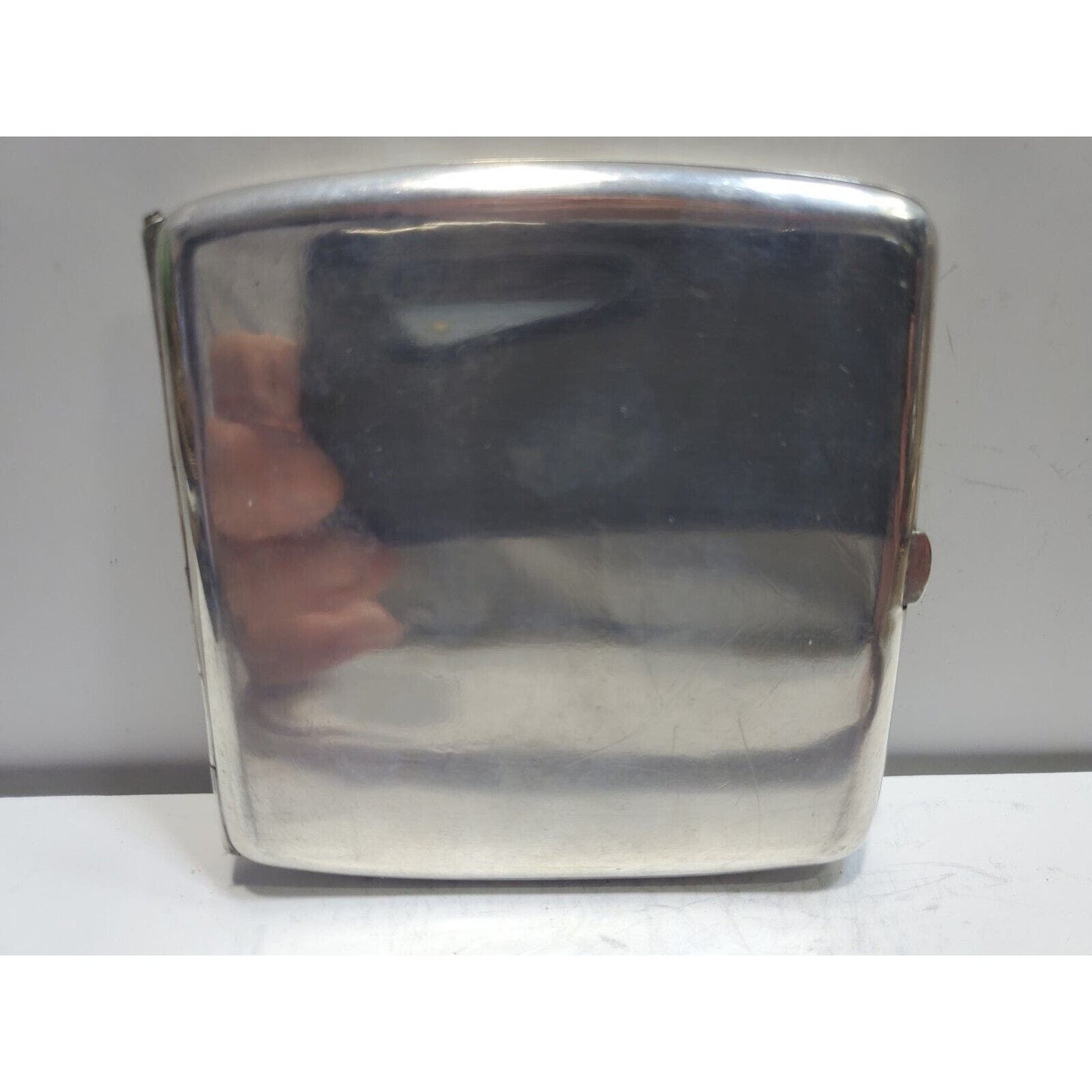 Antique Sterling Silver Chinese Dragon Cigarette Case 3 1/4 x 3 1/4" 6602/3