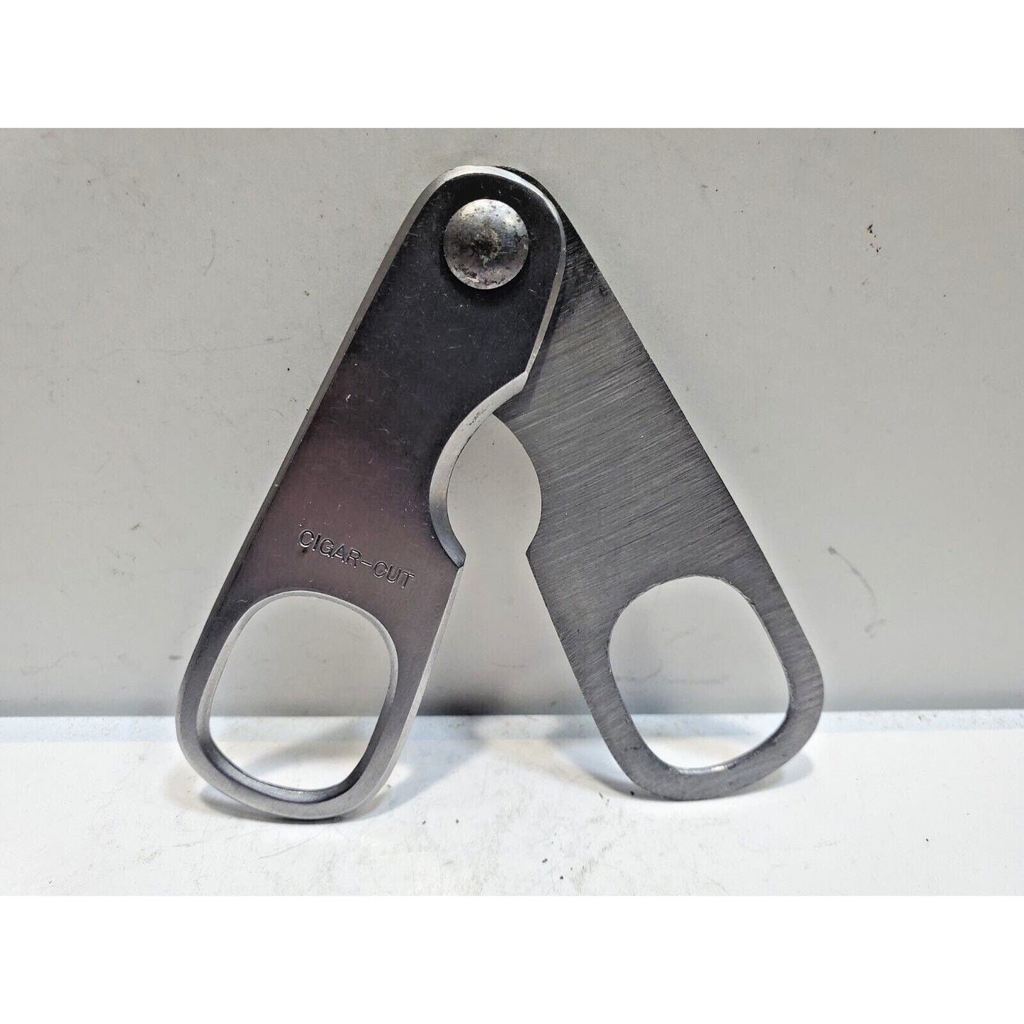 Vintage 1970s Kondo Cigar-Cut Seki Japan Stainless Folding Knife Cigar Cutter