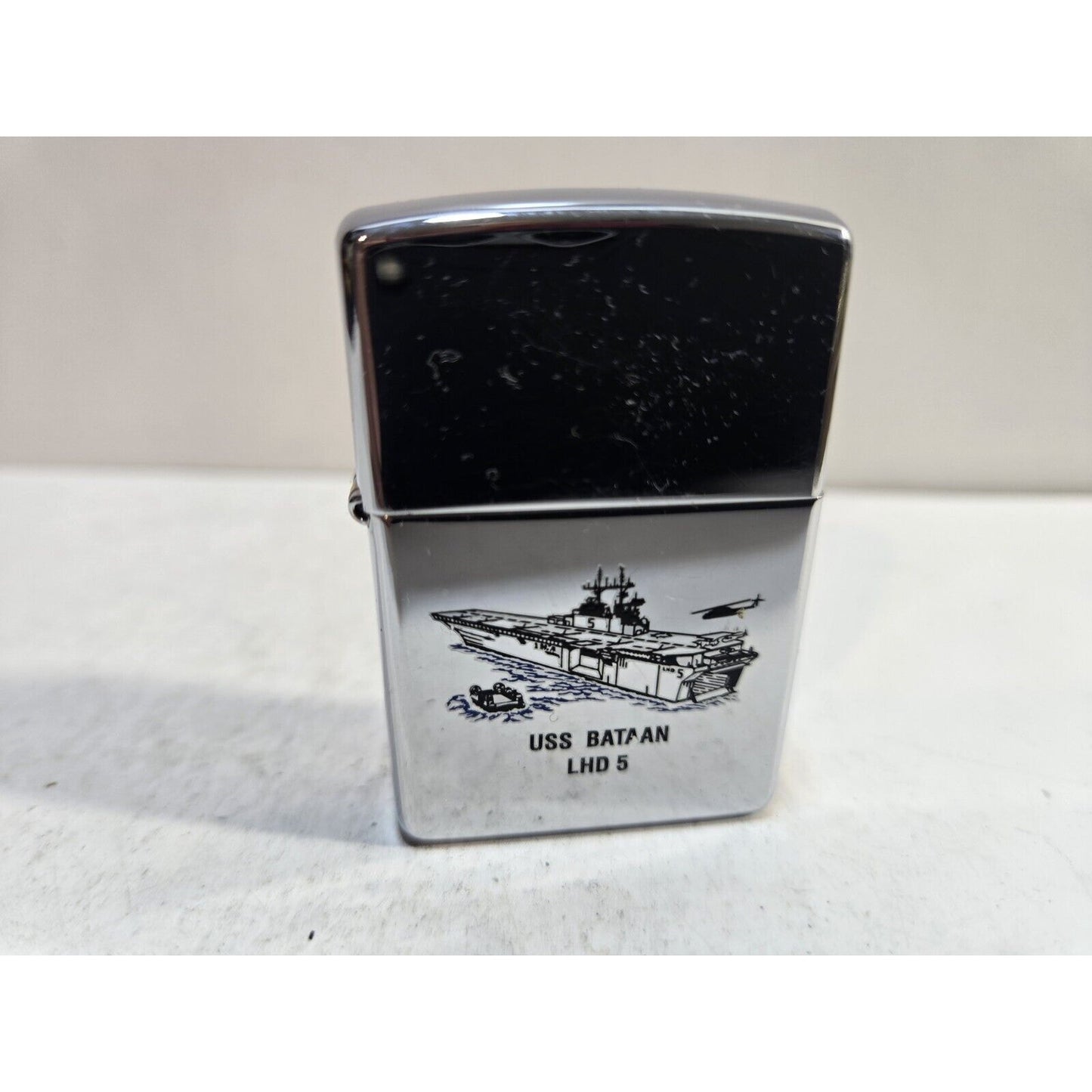 Vintage Working Zippo Lighter USS Bataan, LHD-5, Double Sided 7269/33
