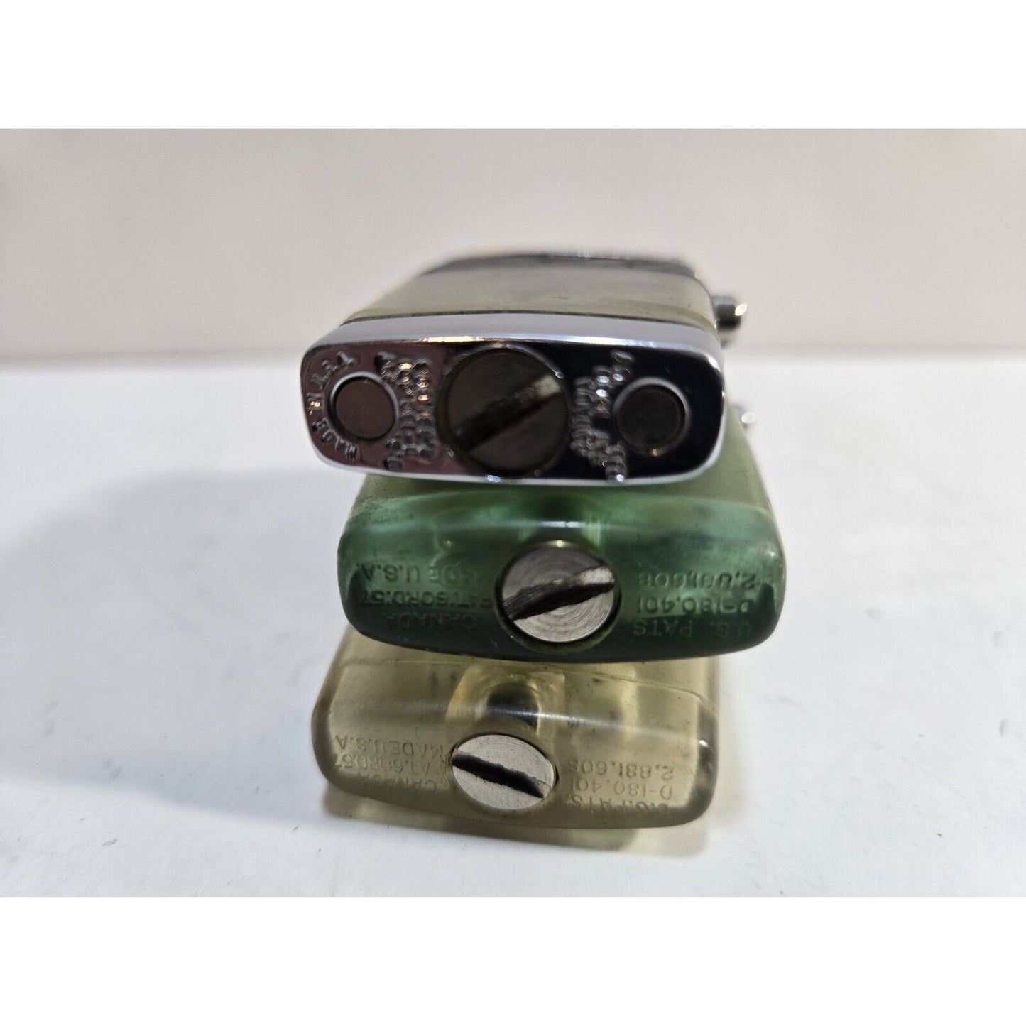 Lot of 3 Scripto VU Vintage Lighters 6985/35