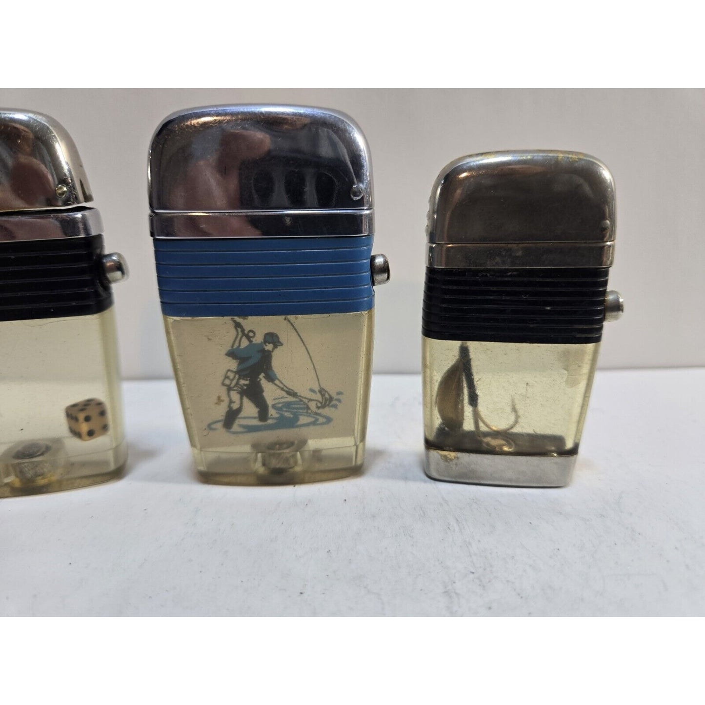 Lot of 3 Scripto VU Vintage Lighters 6989/35