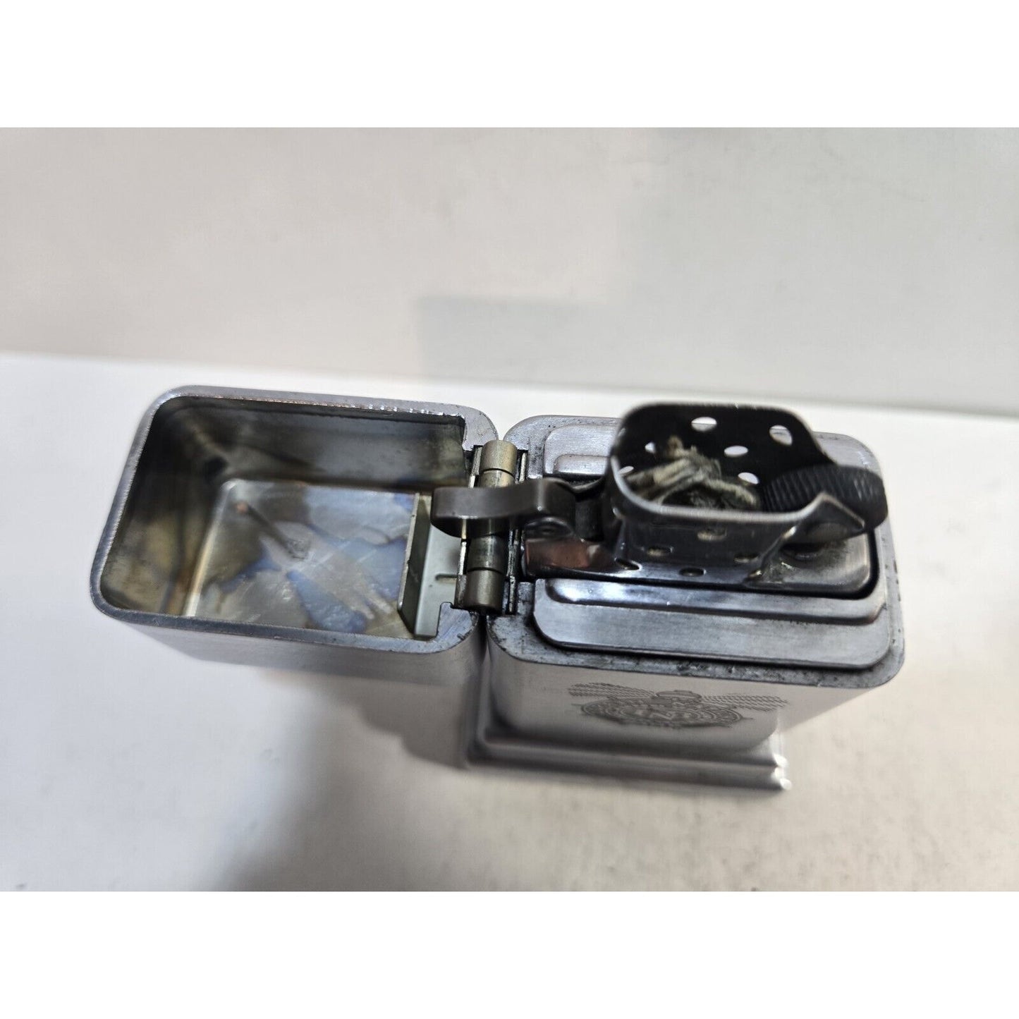 Vintage Working 1950s Zippo Barcroft Table Lighter Lorain National Bank 7442/13