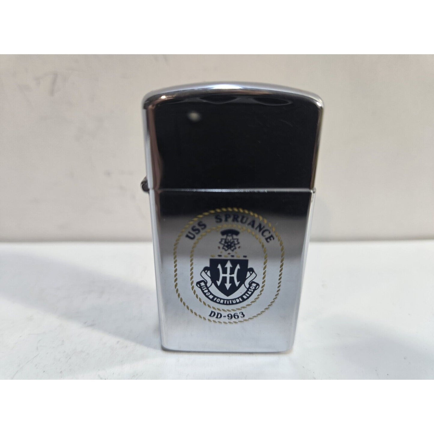 Vintage Zippo US Navy Lighter DD-963 USS Spruance Class Destroyer 6866/33