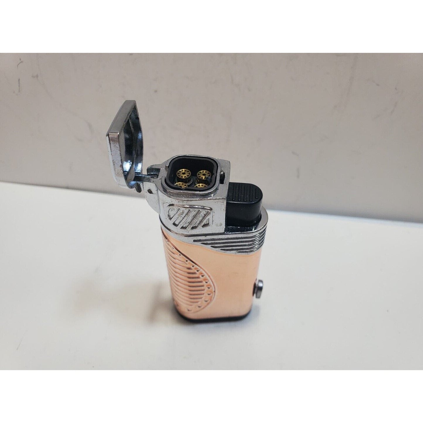 Working Torch Lighter Windproof Cigar Lighter 4 Jet Flame & Punch 6318/28