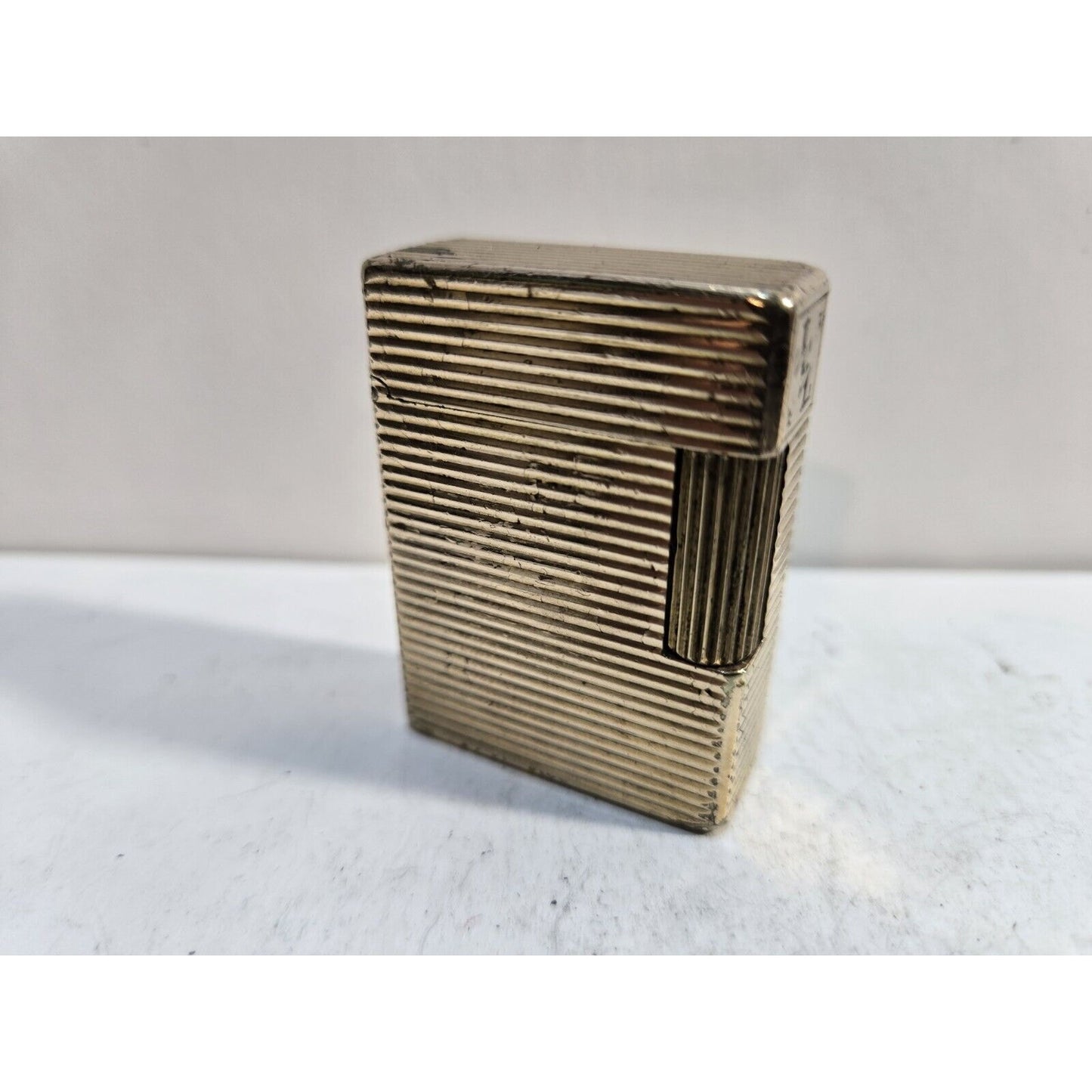 Working ST Dupont Lighter Line 1 Small- Paris, France- Gold-Plated 7064/37