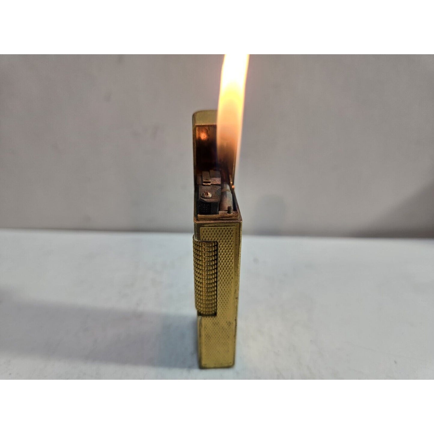 Working Vintage DUNHILL Rollagas Lighter Gold Tone SWISS MADE, 7077/37