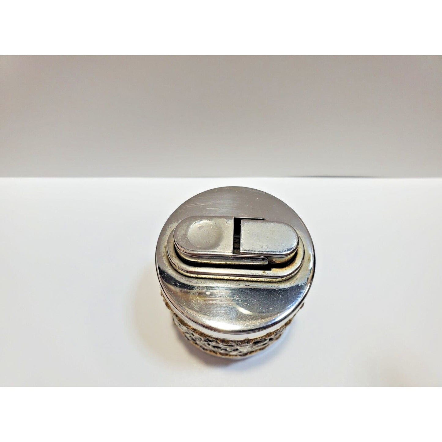 Working 1960s Erhard & Sohne Brass Cigarette Lighter Decorated with Cherubs