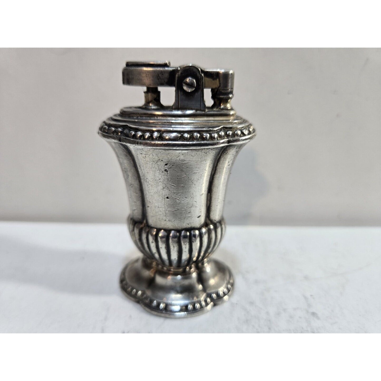 Working Vintage Silver Plated Ronson Mayfair Table Lighter 7653/13