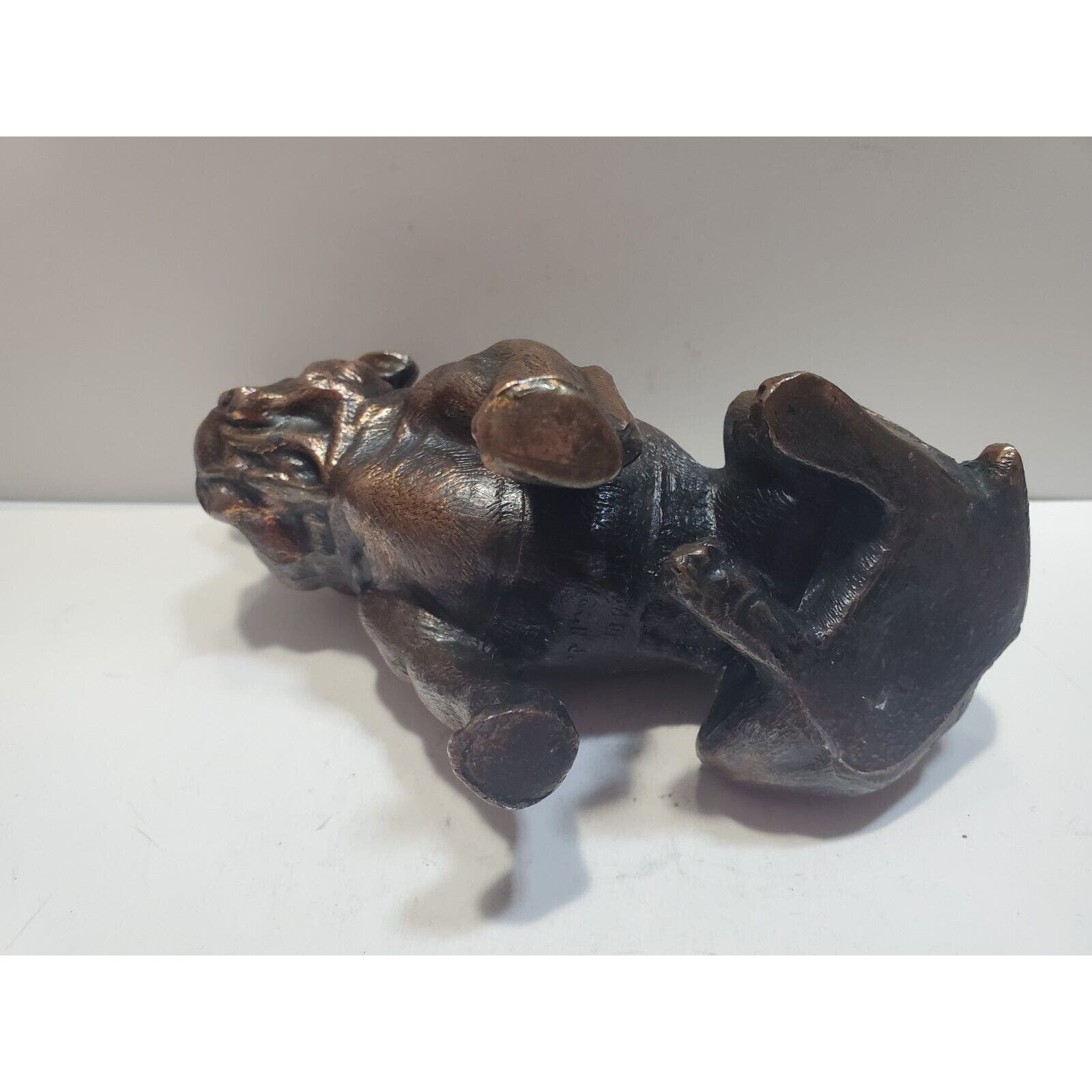 Vintage Bulldog Lighter Ronson Art Metal Works 1930s Original