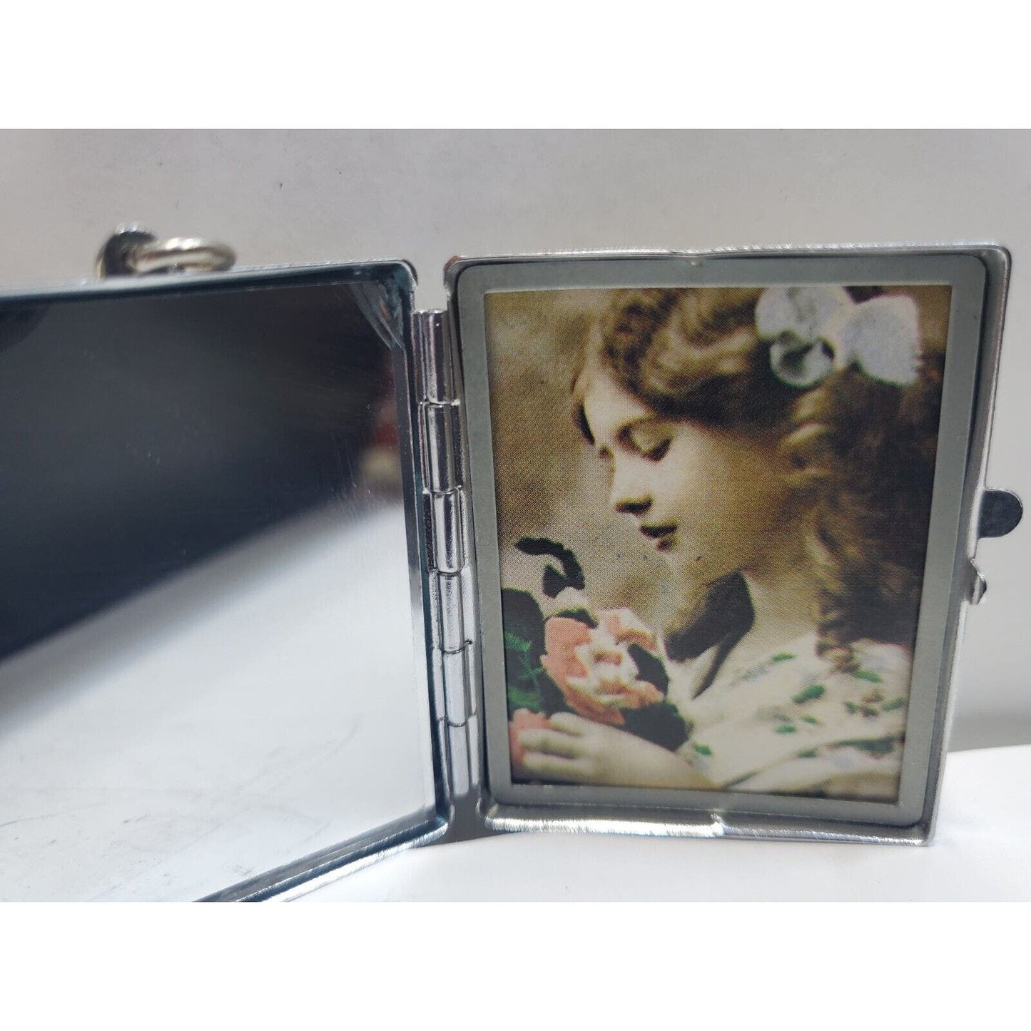 Vintage Pinup Girl Photo, Mirror Case Risque 2 x 1 1/2" 6552/3