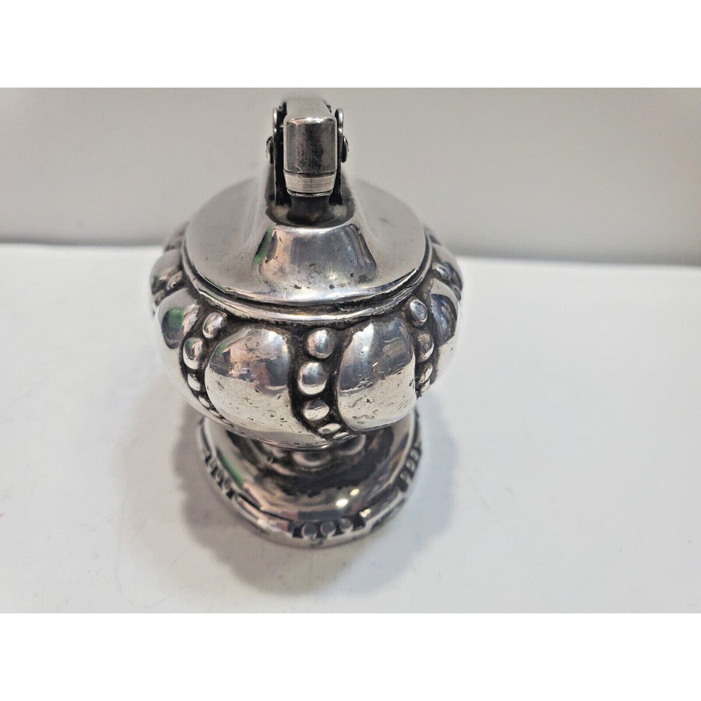 VINTAGE WORKING Ronson CROWN Silver Table Lighter 6629/13