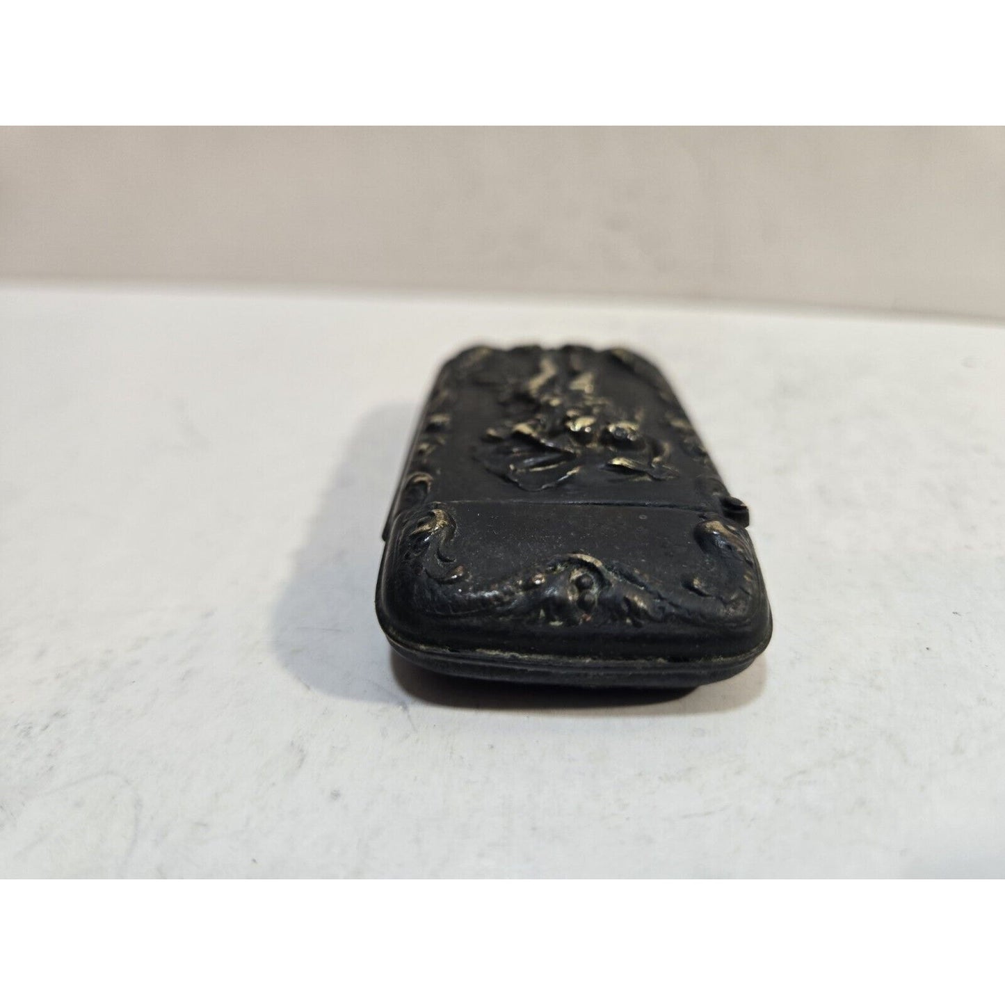 Vintage Silverplate Art Nouveau Dancing Nude Women Match Case Safe Vesta Nymph