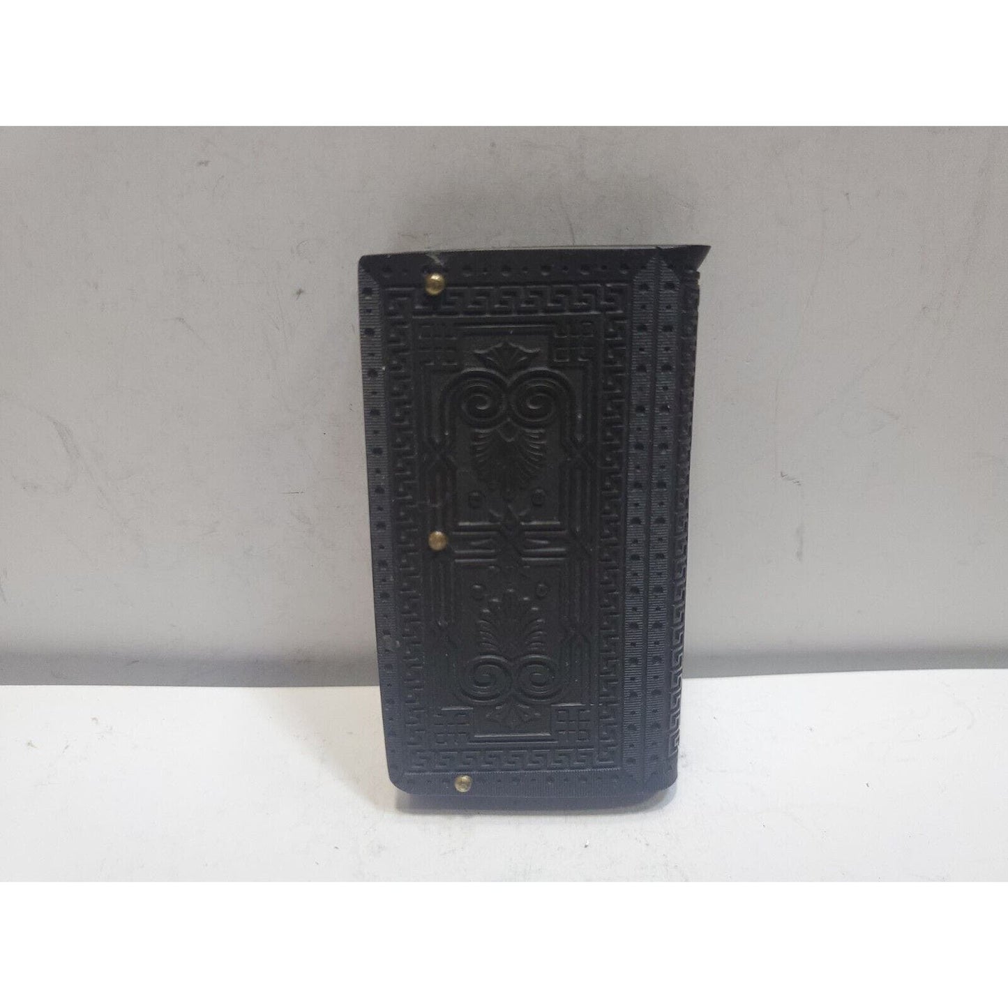 Vintage Black Plastic Match Safe / CASE / Vesta / Holder 6368/31