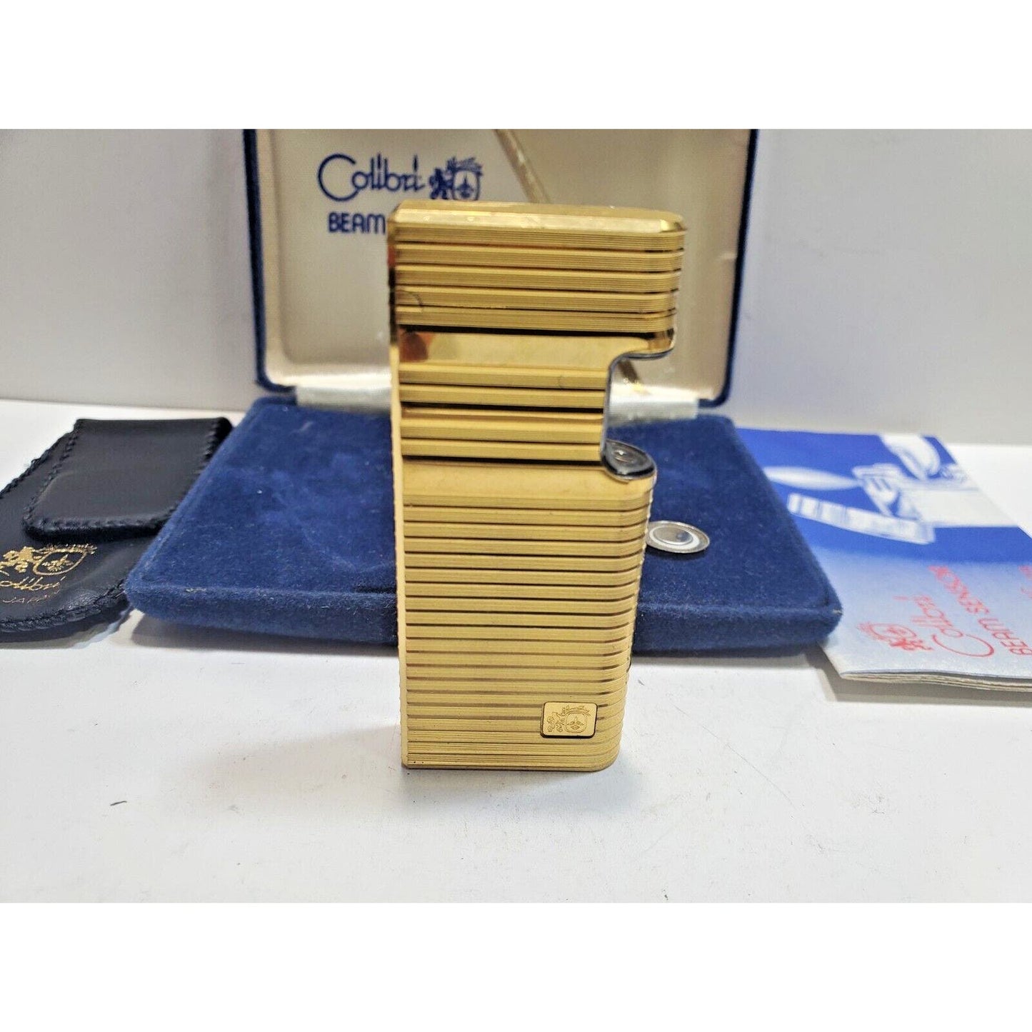 Vintage Colibri Beam Sensor Gold Tone Lighter, Original Box 6489/24
