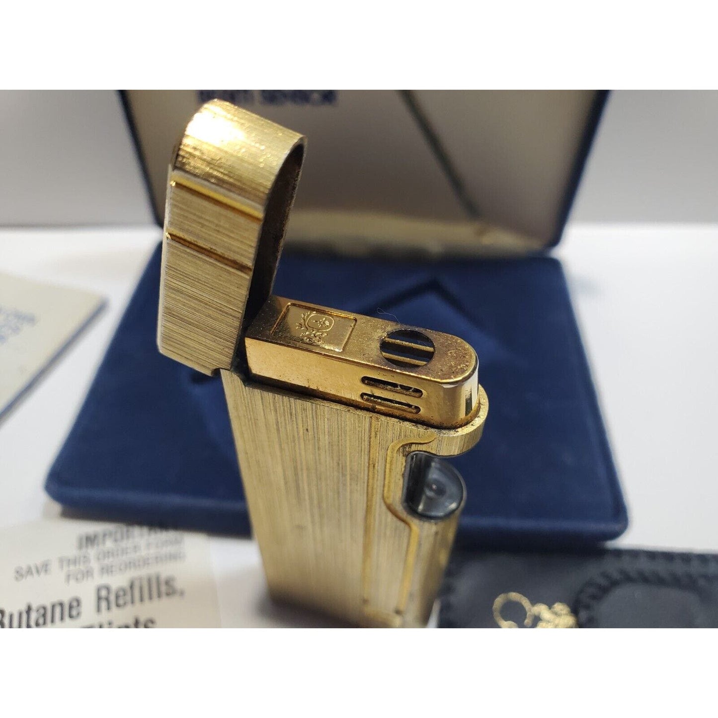 Vintage Colibri Beam Sensor Gold Tone Lighter, Original Box 6682/24