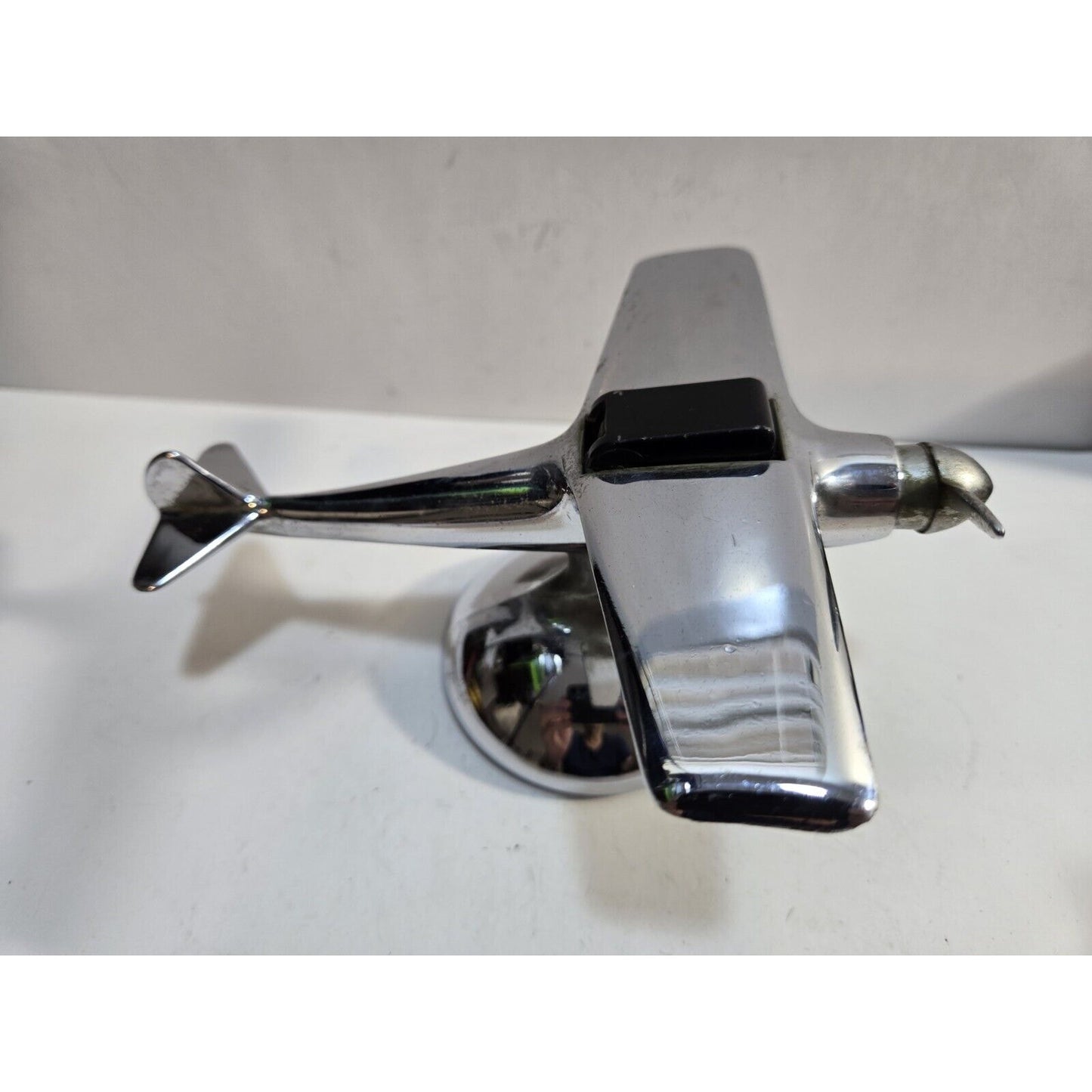 Vintage Working Hamilton Fighter Plane Aircraft Chrome Table Lighter 7080/40