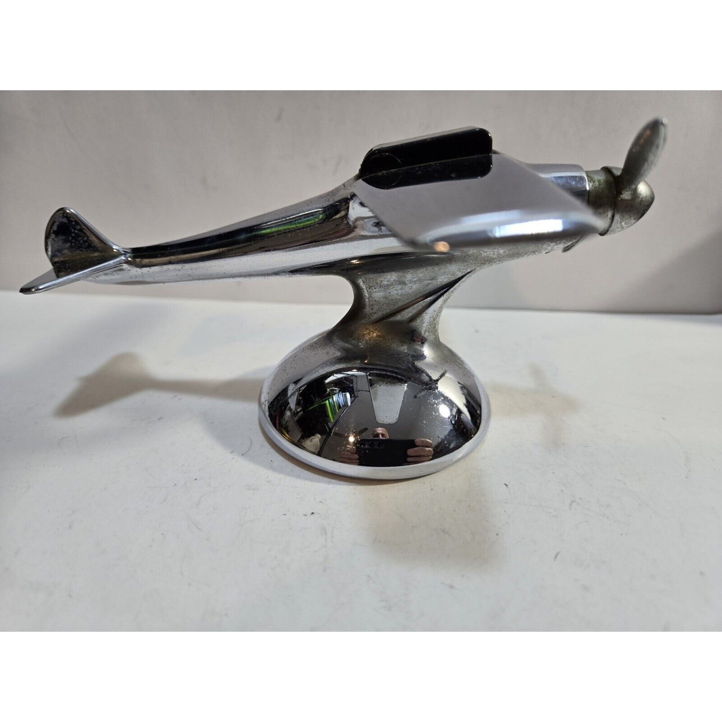 Vintage Working Hamilton Fighter Plane Aircraft Chrome Table Lighter 7080/40