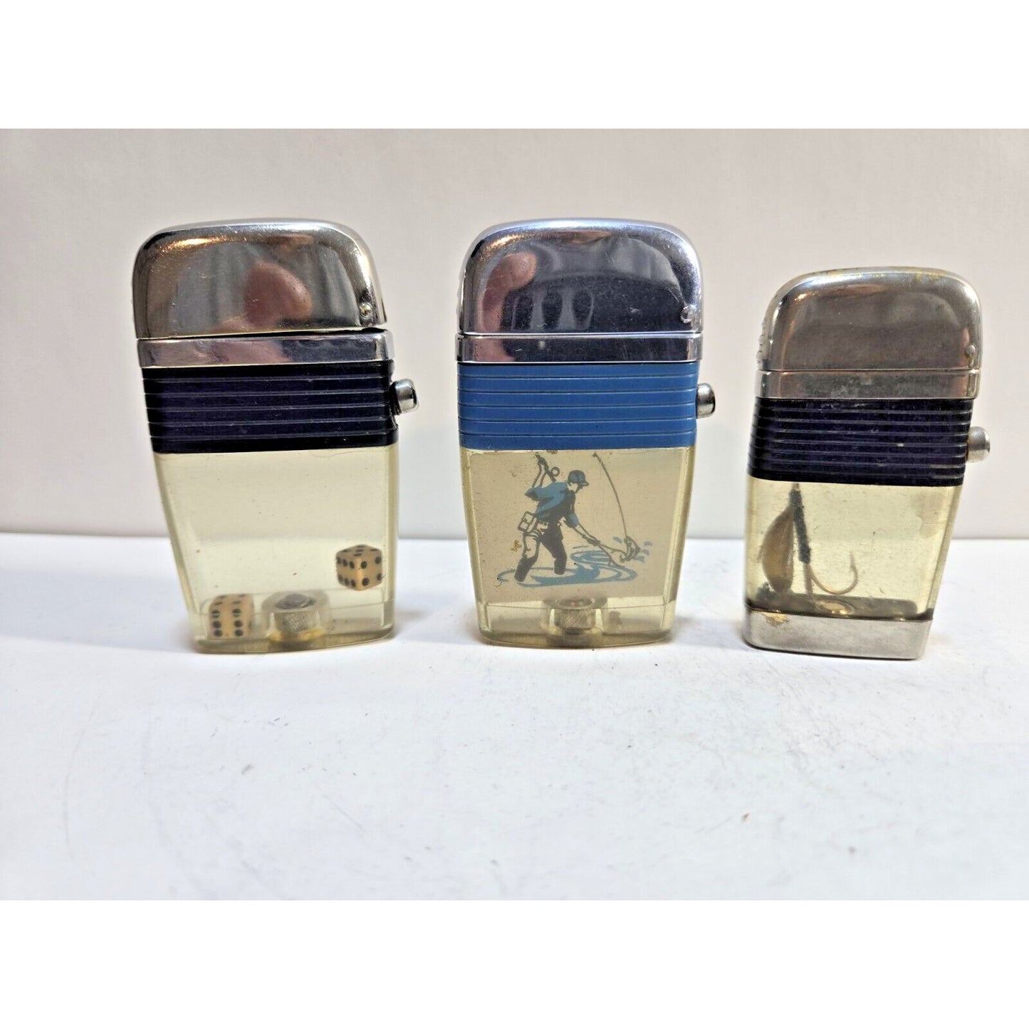 Lot of 3 Scripto VU Vintage Lighters 6989/35